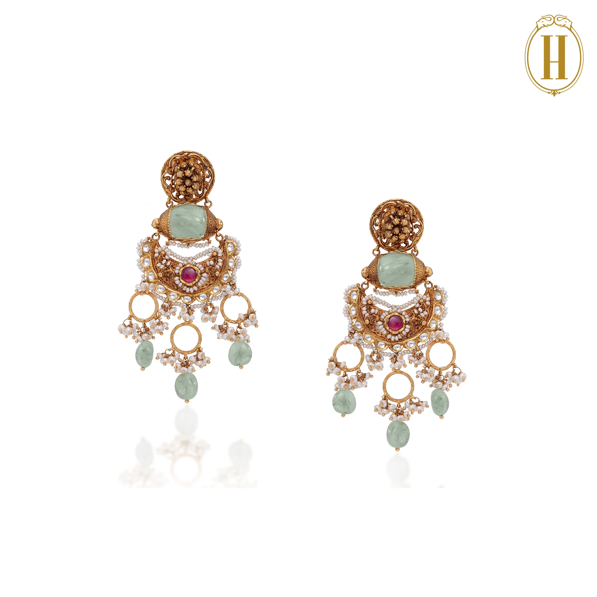 Anayat Bridal Gold Necklace Set - Image 3