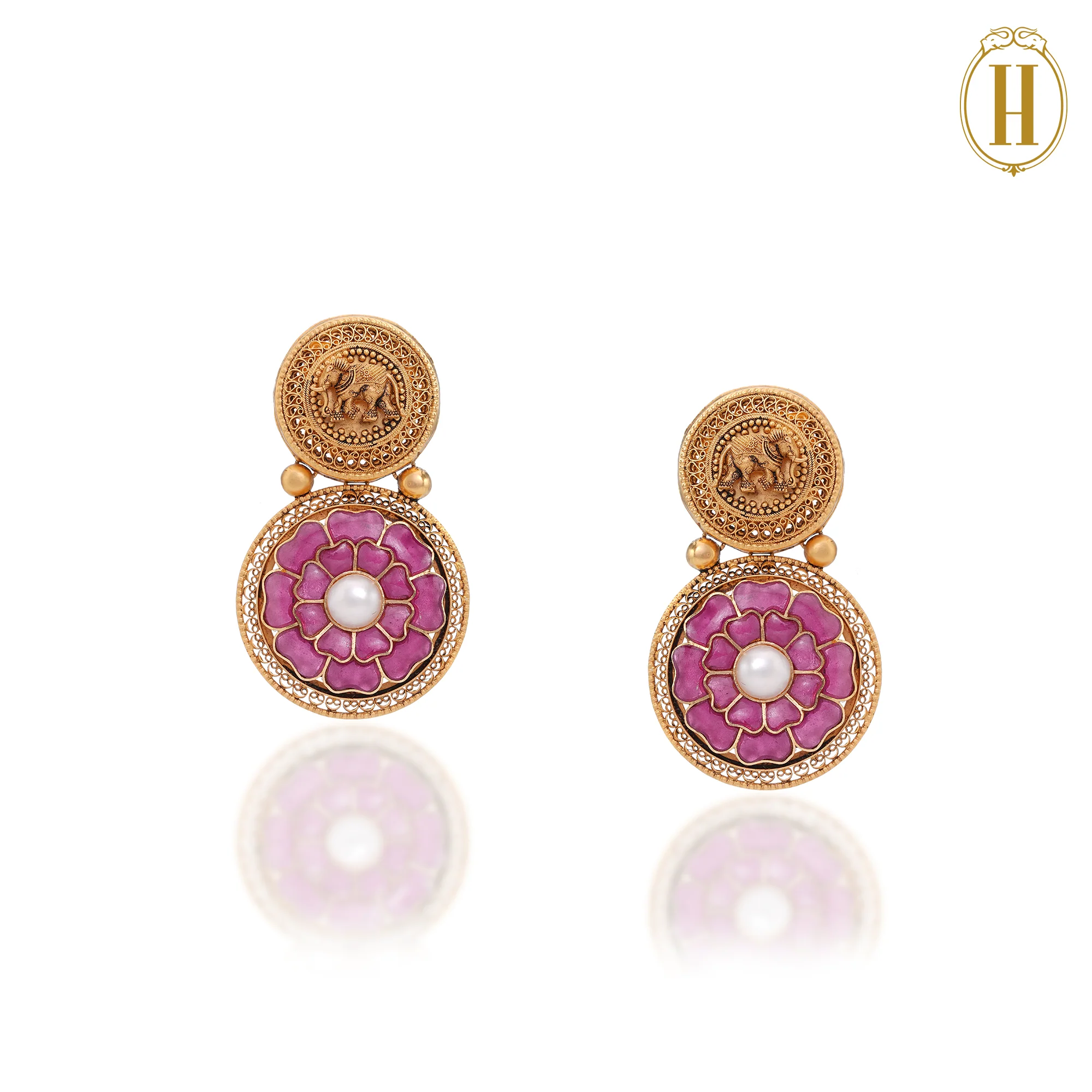 Anayat Gold Elephant Bridal Set - Image 3