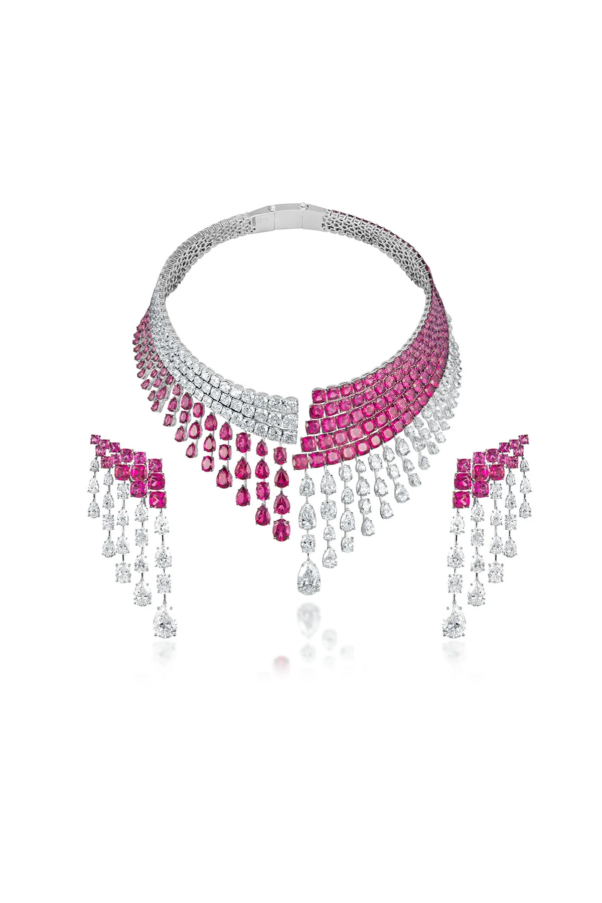 Legacy Tourmaline and Diamond Drop Necklace Set - Image 3